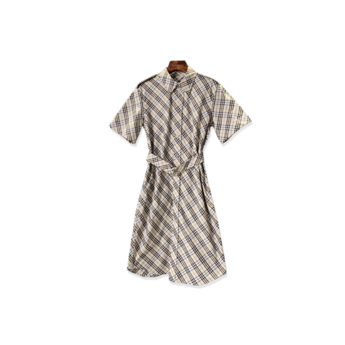 Bv*b*rry classic check cotton shirt dress